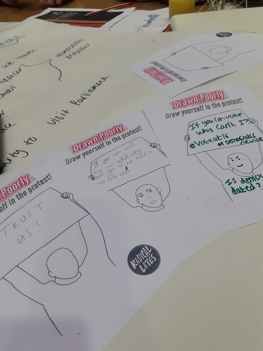 ukyv's tweet photo. Today we've been at @PHMMcr for the #VotingAgeProject talking about #Votesat16. These are our key messages to politicians and decision makers! #youthvoice #TrustYouth https://t.co/EwJoUkT4Ml