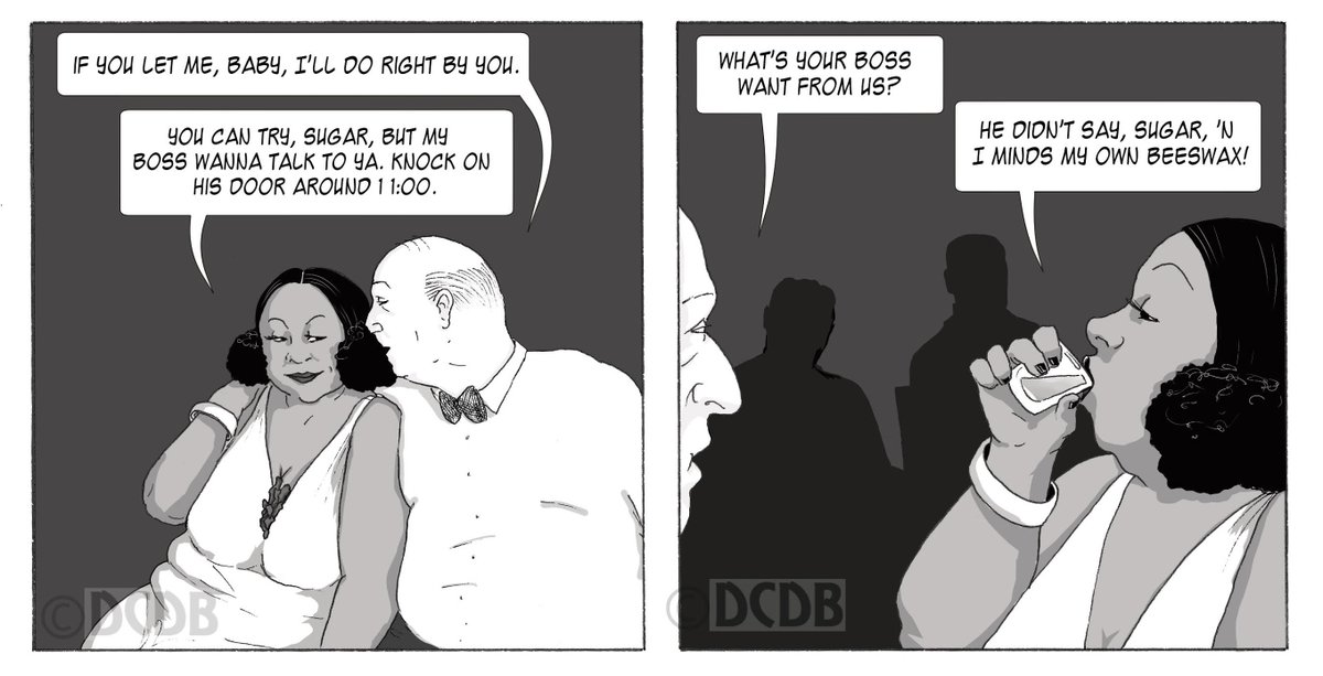 DeadCopsBureau's tweet photo. Page 3, Frames 1 &amp; 2, of The Brothers Grim, Episode 1 of the Dead Cops Detective Bureau graphic novel series, to be published in 2020. Art by Angela McElwain; story by Corinna Petry. #DCDB #DeadCopsDetectiveBureau #BrothersGrim #Prohibition #RoaringTwenties #Speakeasy #FatNHappy https://t.co/XBNQIXWG8h