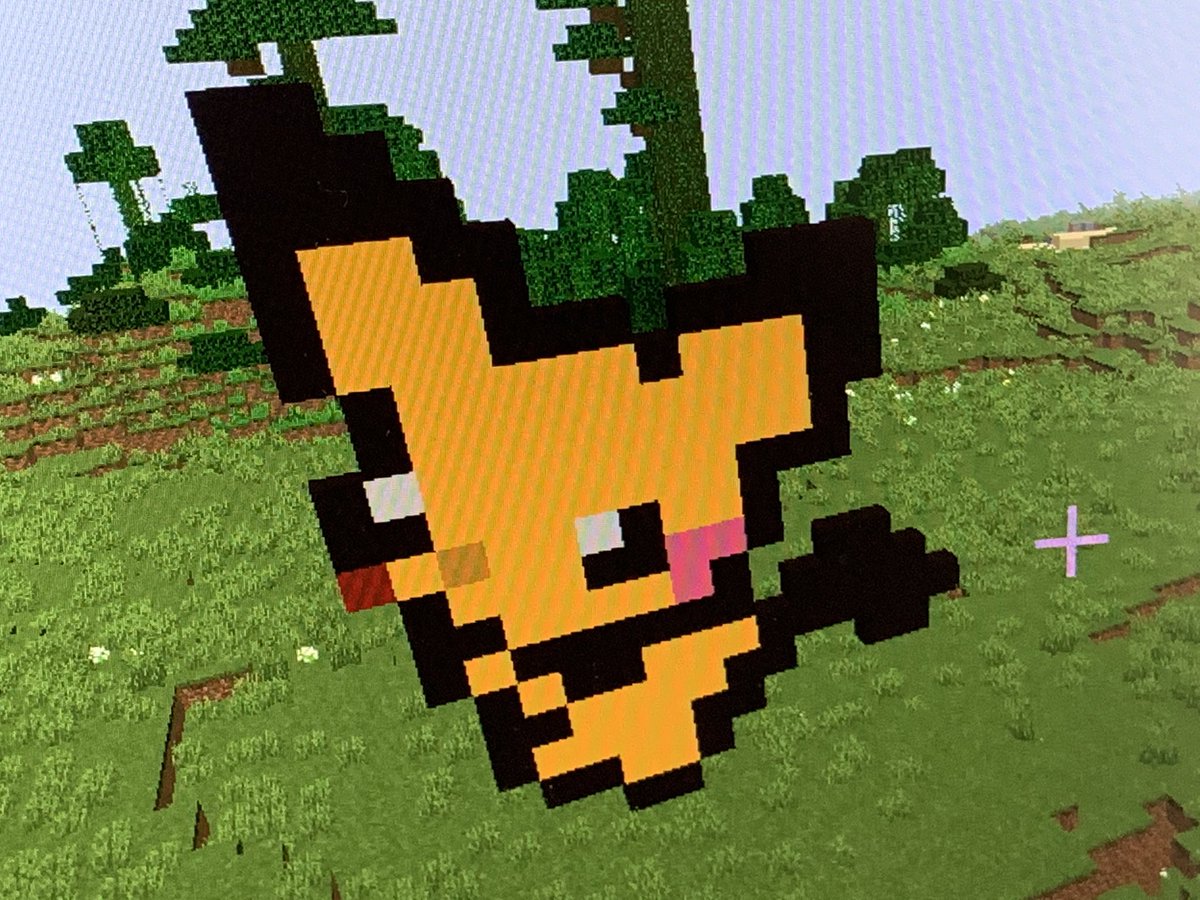 EKTheater's tweet photo. We built a #minecraft #pichu for #LunarNewYear! #YearoftheRat2020 https://t.co/Z0f2EvJjrG