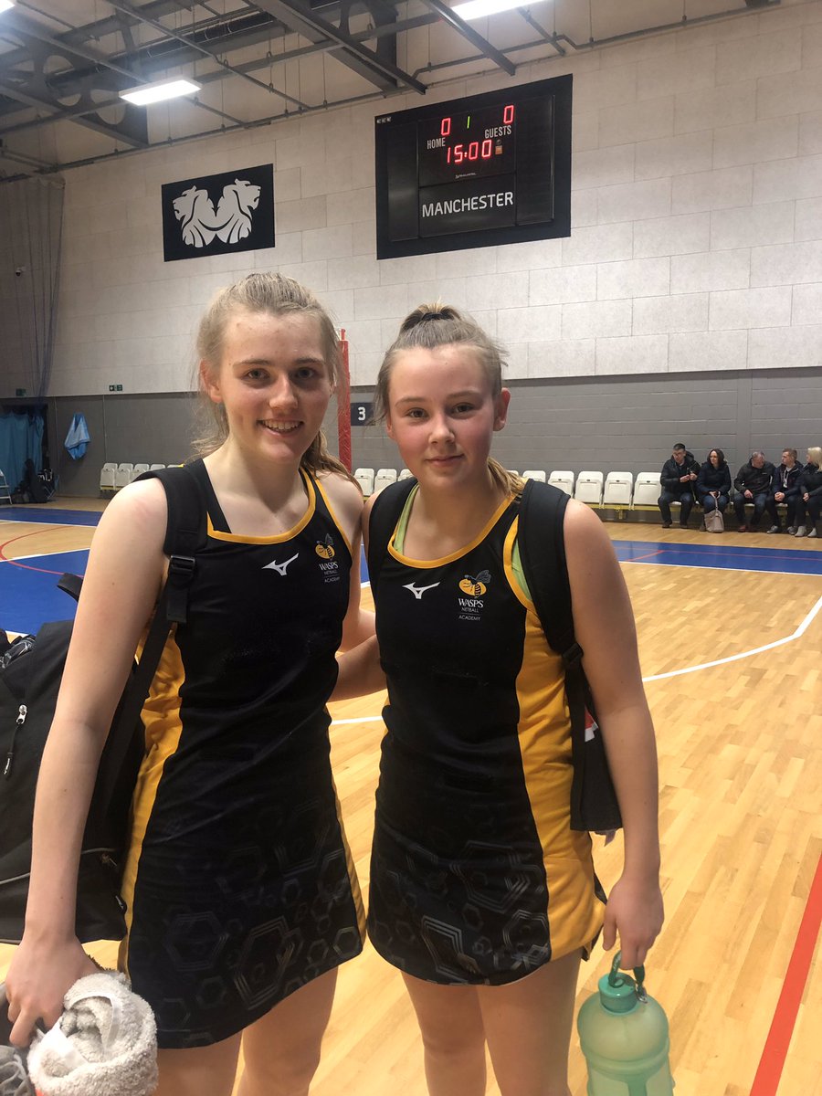 KSWNetball's tweet photo. Although the @KingsWorcester 1st VII didn’t play today the players have still been busy 🐝 @WaspsNetAcademy Well done Hannah&Emily(U19) & good luck to Mia U17 #KingsSport #KSWExcellence https://t.co/8VabTMYs81