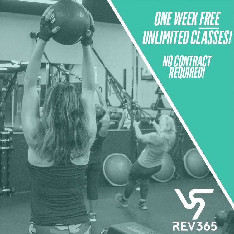 Rev365F's tweet photo. Join your friends as they REVitalize their life at REV365!  ONE FREE WEEK OF UNLIMITED CLASSES!  You are one click away from starting your fitness REVolution!  https://t.co/bsOG2E59vx https://t.co/qthefA47rE