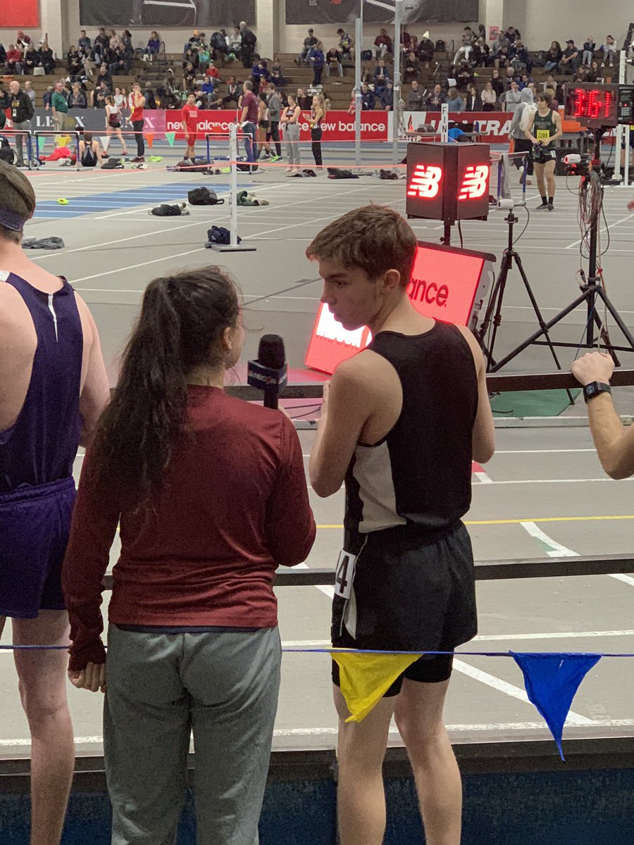 kdogs447's tweet photo. EB/NBC News reporter Caroline M. On the job at Reggie Lewis Small School invitational track meet #vikingstrack @HistorywithMrE https://t.co/BgTXBbo412