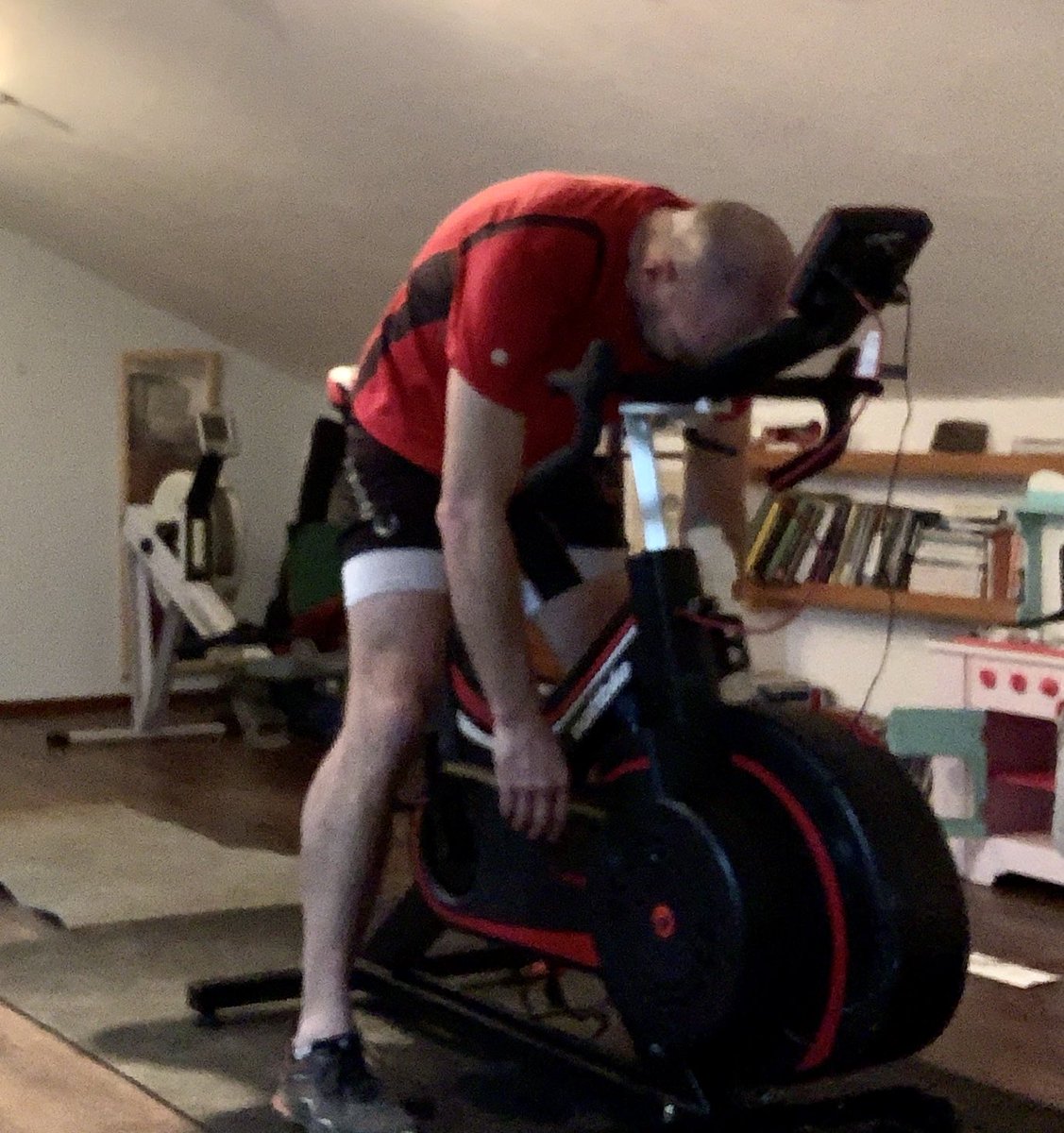 MontyHalls's tweet photo. Here’s a statement. And a question. The statement - I’ve just done my first serious session on my Wattbike. The question - Would anyone like to buy a Wattbike. It was.....cheeky. ⁦@wattbike⁩ https://t.co/u2W5tgkERa
