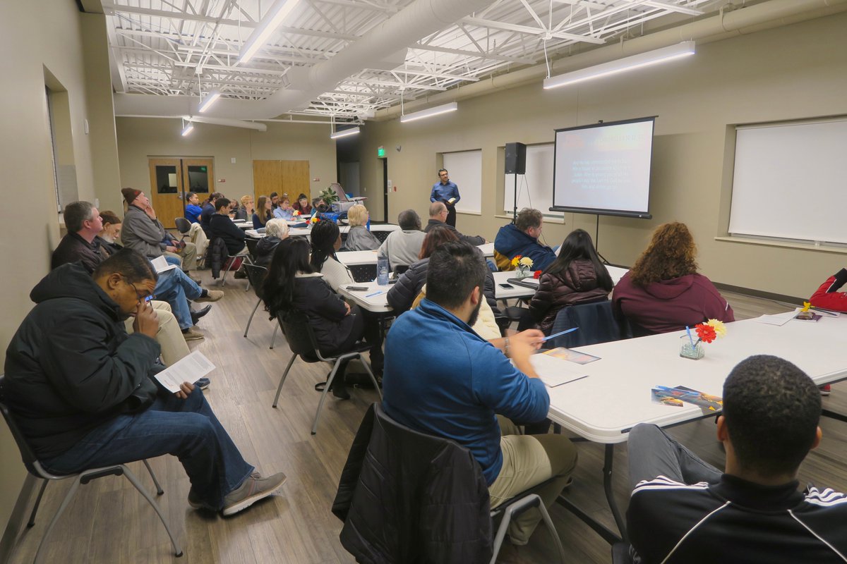 VOPministry's tweet photo. So grateful to all the churches continuing to host #FinalEmpire today &amp; tomorrow. 🧡 (Pictured: last night's session at the Ft. Collins SDA Church.) God bless everyone's diligent work in sharing this message! Check for session times &amp; places near you at https://t.co/RO97l28dBP. https://t.co/Q4A8Vfsyp7