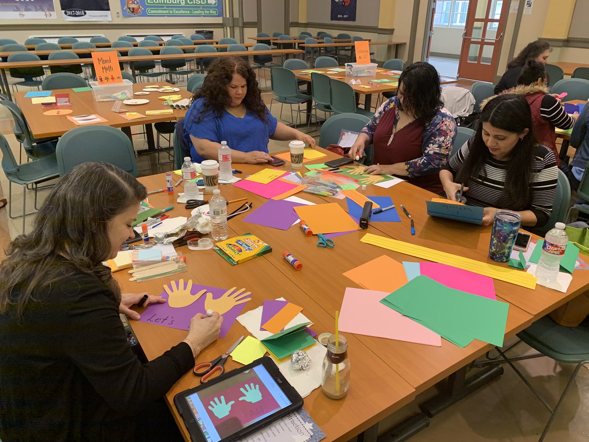 RamLealAE's tweet image. Edinburg teachers are the best! Working hard at our Hands-On Math (Make &amp;amp; Take) Session. Thank you for all you do for our students! #ConnectwithECISD #TeamMath