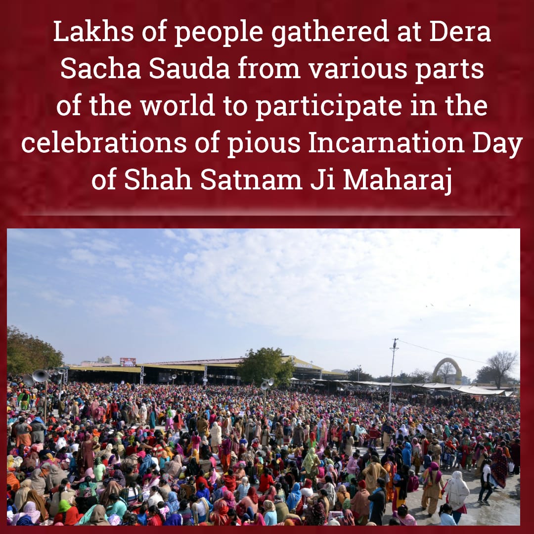 SincereRitika's tweet photo. #MillionsCelebrated25thJan
A huge crowd was seen at @derasachasauda on the pious occasion of 101st Incarnation Day.
👌👌👌👌 https://t.co/MwZKDY3SPA