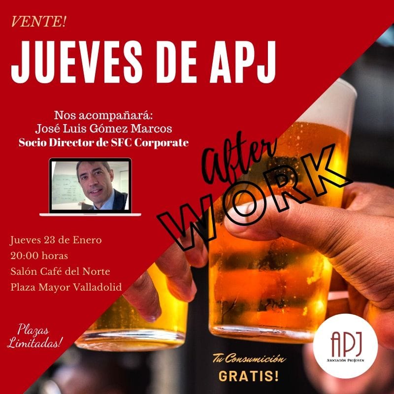 Desde ProJoven seguimos trabajando para más ediciones de los 'Jueves de APJ'

En esta semana tuvimos el placer de charlar sobre ámbitos económicos en el mundo empresarial y la internacionalización con José Luis Gómez, socio director de SFC Corporate

#emprendedores #finanzas