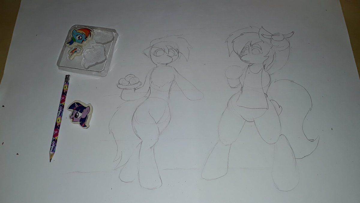 Eine Vorskizze von Horst und des Thüringer OCs ( nenne sie mal liebevoll Hannah ) von <a href="/TariToons/">TariToons</a>