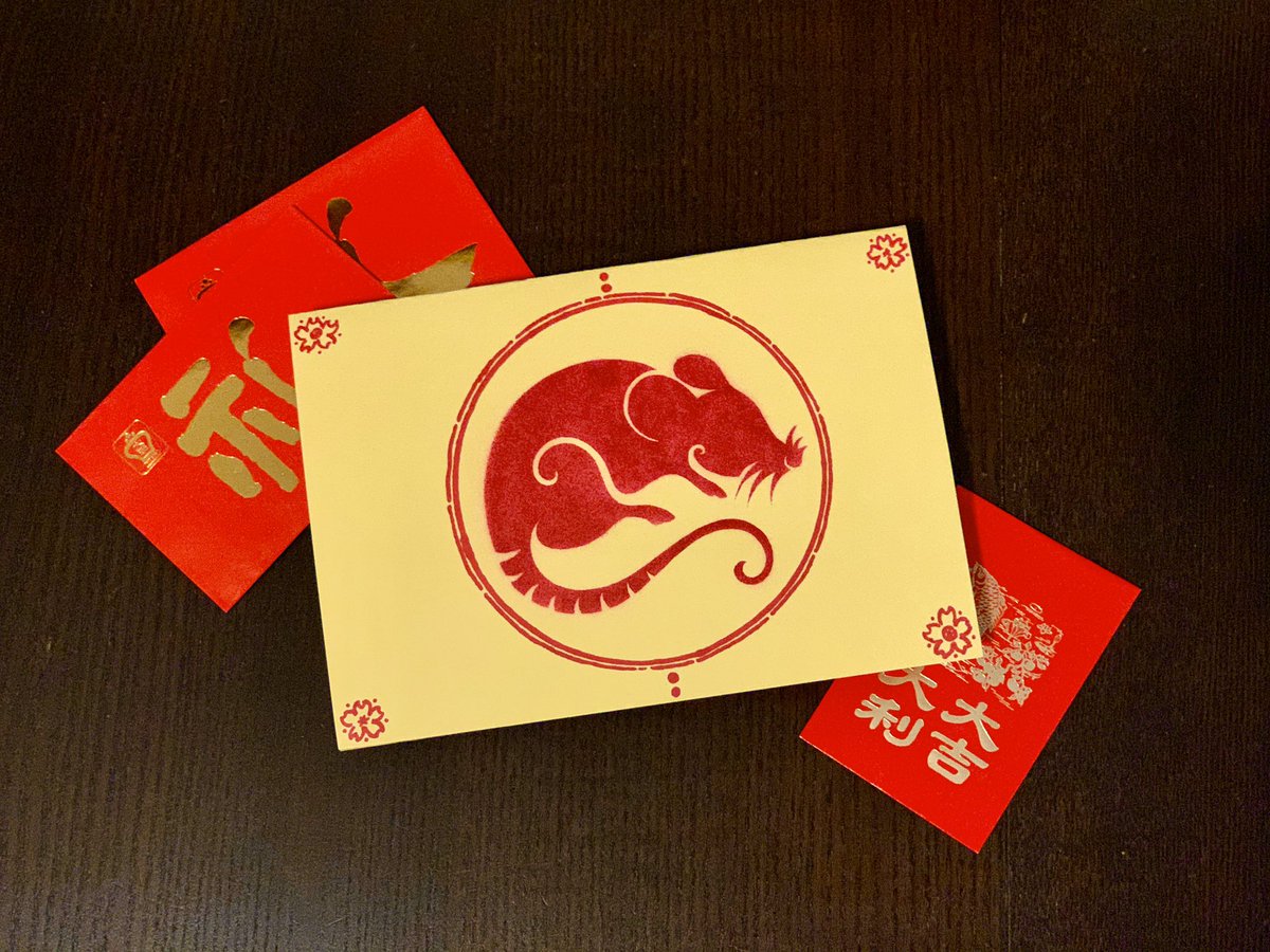 Craftwell's tweet photo. Happy Chinese New Year! #craftwell #ebrush #spectrumnoirmarkers #HappyChineseNewYear2020 #YearoftheRat2020 #january https://t.co/Ax1z2t0OJq