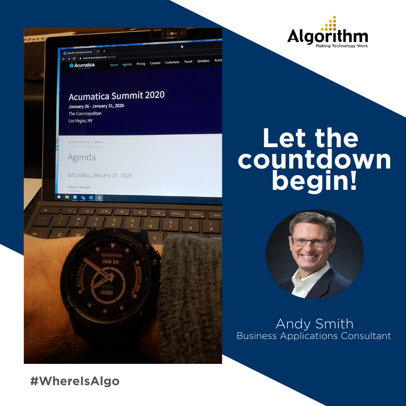 AlgorithmInc's tweet photo. Inflight and headed to #Vegas. See you soon!  #WhereIsAlgo @AcumaticaSummitt 2020 https://t.co/23YyKLIJ0F
