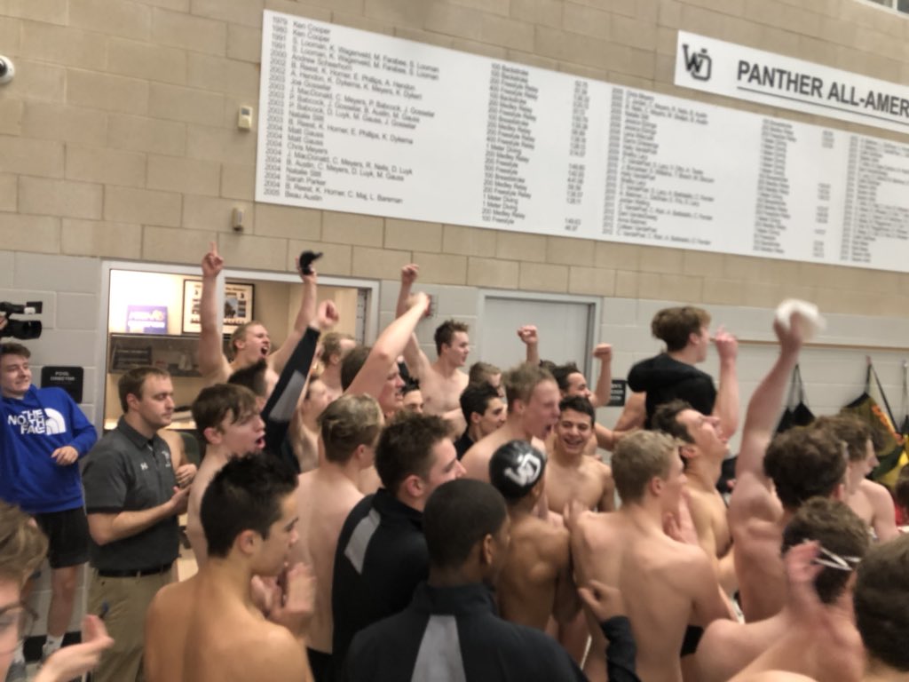 WO_BoysSwimDive's tweet photo. WERE YOU NOT ENTERTAINED!?WO defeats #1 Detroit Catholic Central 109-77. Thanks to the fans that attended. Great meet!
#HouseDefended #53Straight https://t.co/wJpleSe69R
