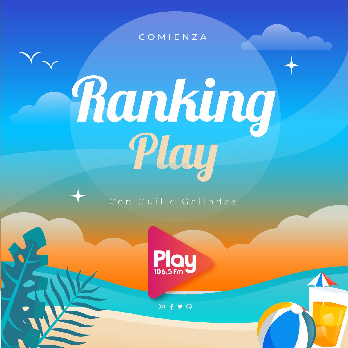 👉🏼 Ahora si !!! Comienza #RankingPlay con Guille Galindez 😁🎙
👉🏼 Toda la musica que queres escuchar !!
.
📲Notas de audio al 3547525217
🔰 Dino Carignani 154 1°piso
.
#altagracia #córdoba #play1065 #laradioconmásmusica #summer