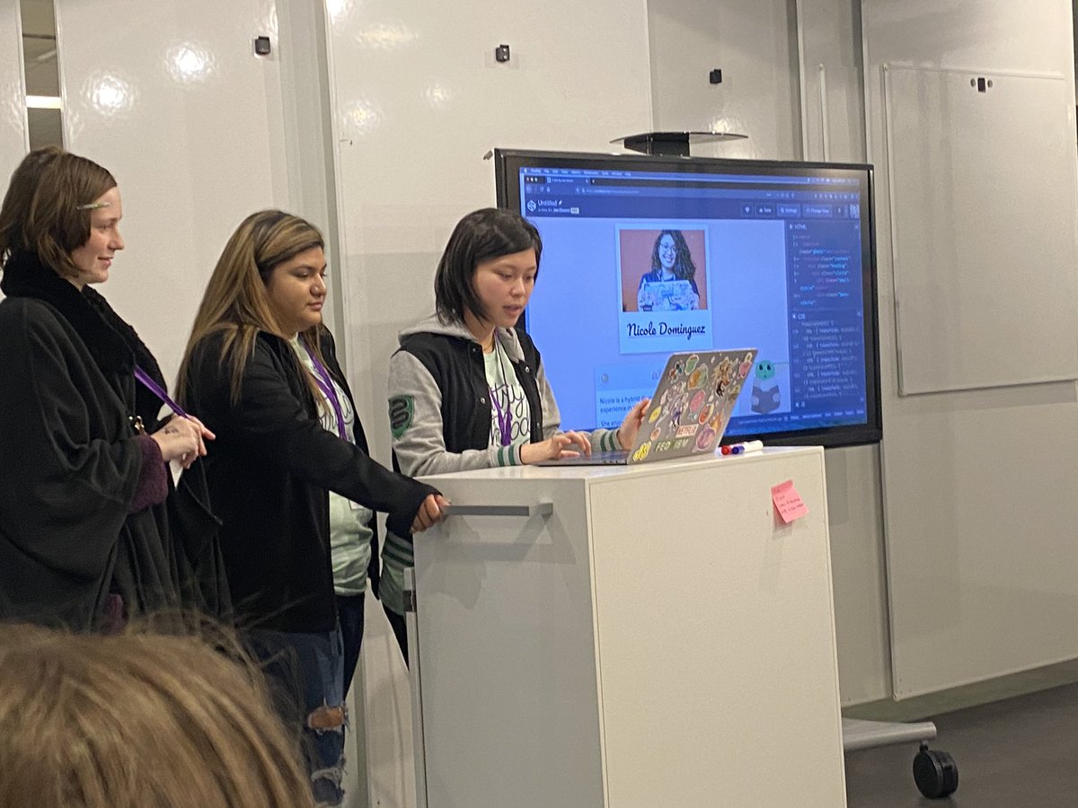 BrittniTech's tweet photo. “200 lines of coding total to make this whole page, and 15 lines to make just  this picture bounce/shake” -Lily #animationcoding #CountryGirlsCode @BrenhamHS @BrenhamISD @Techs4Tex @JoeChandlerBHS https://t.co/hpT3O2yclR