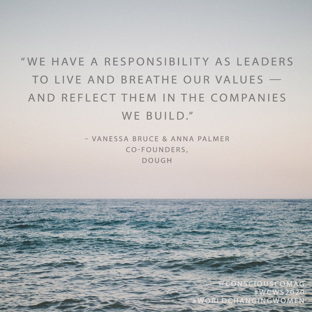 ConsciousCoMag's tweet photo. ✨ Wisdom from 2020 World-Changing Women Vanessa Bruce and Anna Palmer, Co-founders of @joindough #WorldChangingWomen #WCWS2020 #consciouscompany #consciousbusiness #consciousleadership #worldchangingwoman #femalefounder #globalimpact #socialimpact #socialenterprise @katespadeny https://t.co/Gr4voP5jpS