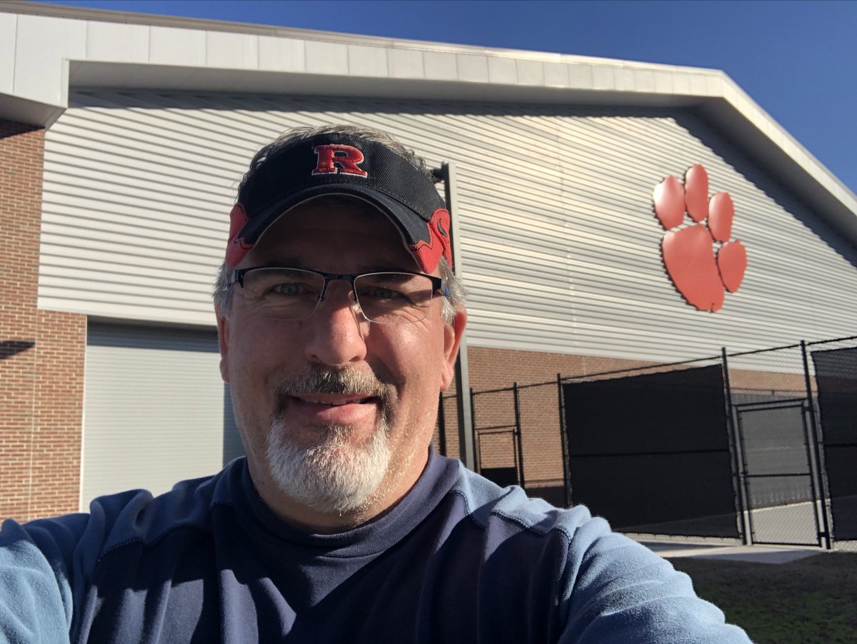⁦<a href="/GregSchiano/">Greg Schiano</a>⁩ repping the R at a school that’s “All In” too. That mentality has paid off for them in a big way. It will pay off for #Rutgers too!!!