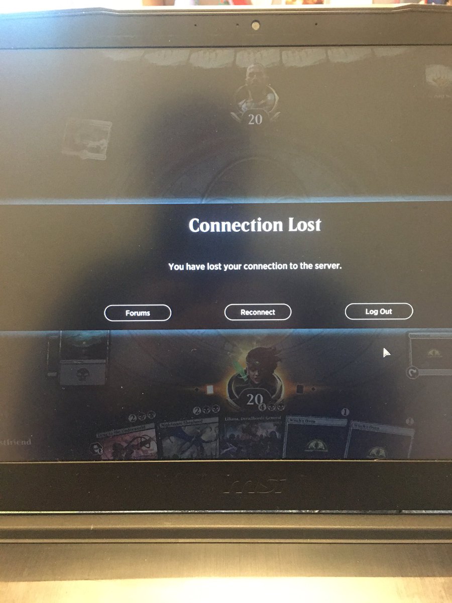 yoursecretbesty's tweet photo. @wizards_magic I was just playing in your standard meta game event and the server dropped out on me so many times i was disqualified for not responding. Can I please get my 500 gems back? https://t.co/WNVrvOqmjU