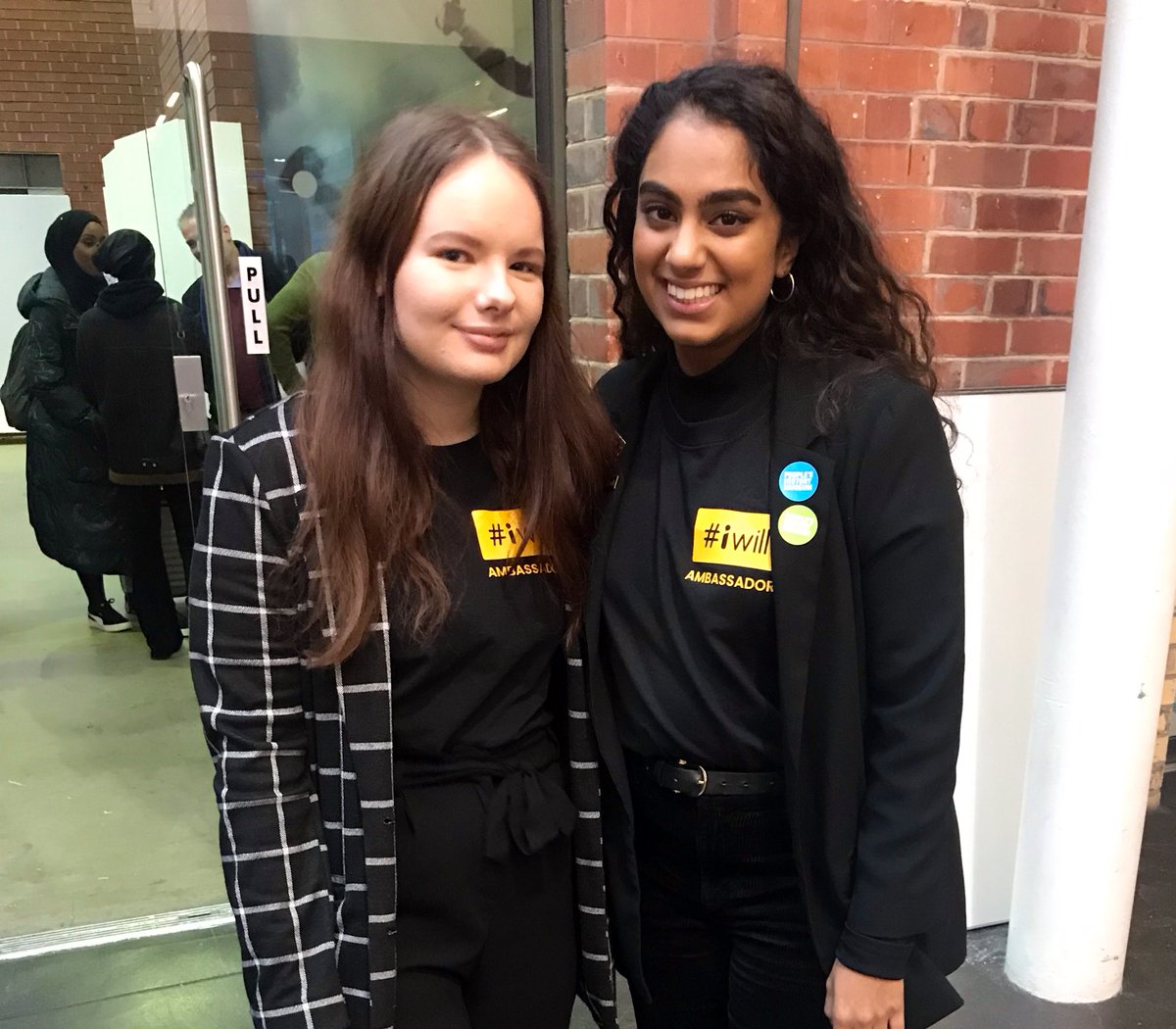 SophiaKBadhan's tweet photo. Despite living about 20 minutes apart and quietly supporting each other through our mental and physical health struggles for four years, today was the day @charli_c_ and I finally met! Thank you to @iwill_campaign for (eventually!) bringing us together! #VotingAgeProject https://t.co/gkCgAqHr1O