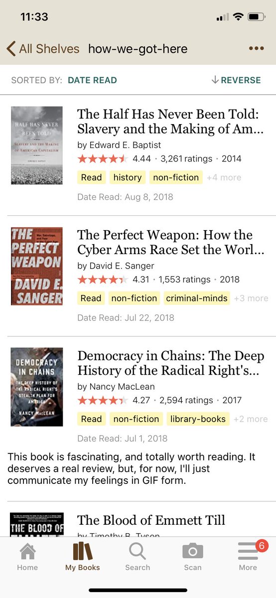 This Half Has Never Been Told; The Perfect Weapon; Democracy in Chains; The Blood of Emmett Till