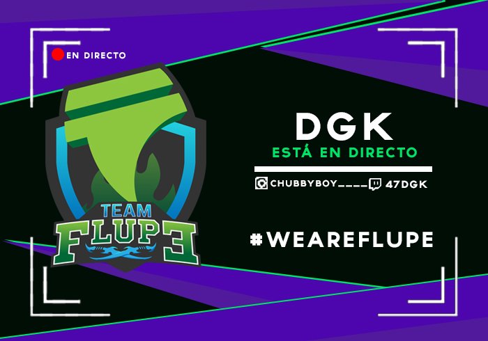 TeamFlupe's tweet photo. 🔴 DGK está en ¡DIRECTO! jugando en #CSGO en la 2a edición de Arena GG !

📺 https://t.co/iKqn0cU5HT

#WEAREFLUPE https://t.co/WjPSyO20Pa