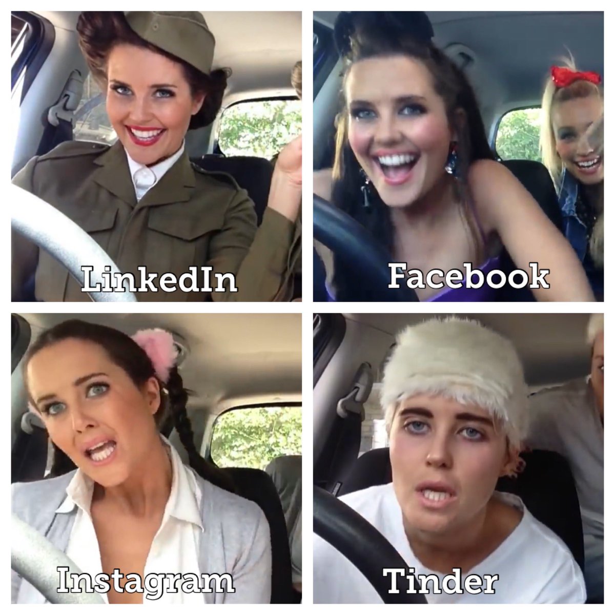 shaeleeraven's tweet photo. Couldn’t resist the #DollyPartonChallenge + a bit of Mime Through Time throwback 😆 🎶 P.S - Raise your hand if you think my Tinder pic looks like Bieber? 👋🤣 https://t.co/4uQxTsJ1Cz