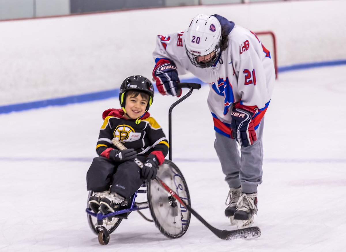 NEBombers's tweet photo. Hockey is for everyone! 

#HockeyIsForEveryone #nebombers #bruins #adaptivehockey https://t.co/qUNggn9xqL