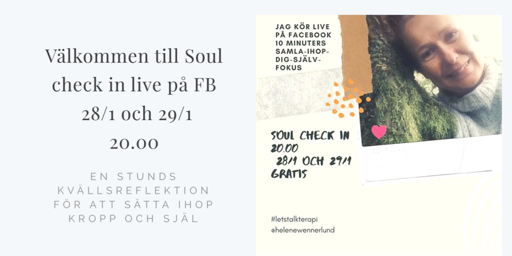 letstalkterapi's tweet image. Att fånga upp dig själv och din själ innan du går och lägger dig, är viktigt. Häng med på min Soul check in på måndag #letstalkterapi och kika gärna in på min hemsida och självstudiefilmerna. Börja ditt nya liv starkt 2020. letstalkterapi.se