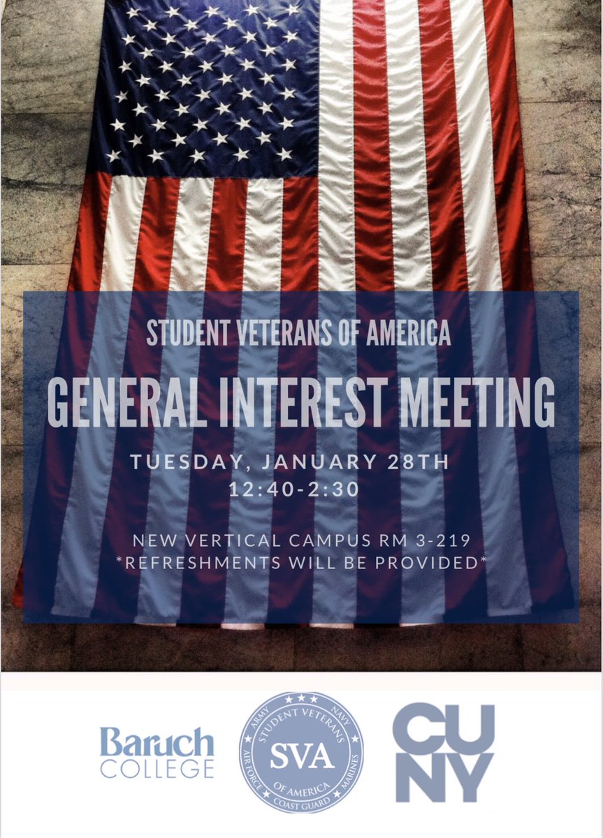 BaruchVeterans's tweet photo. #1 General Interest Meeting!!! https://t.co/Tyxjito2xV