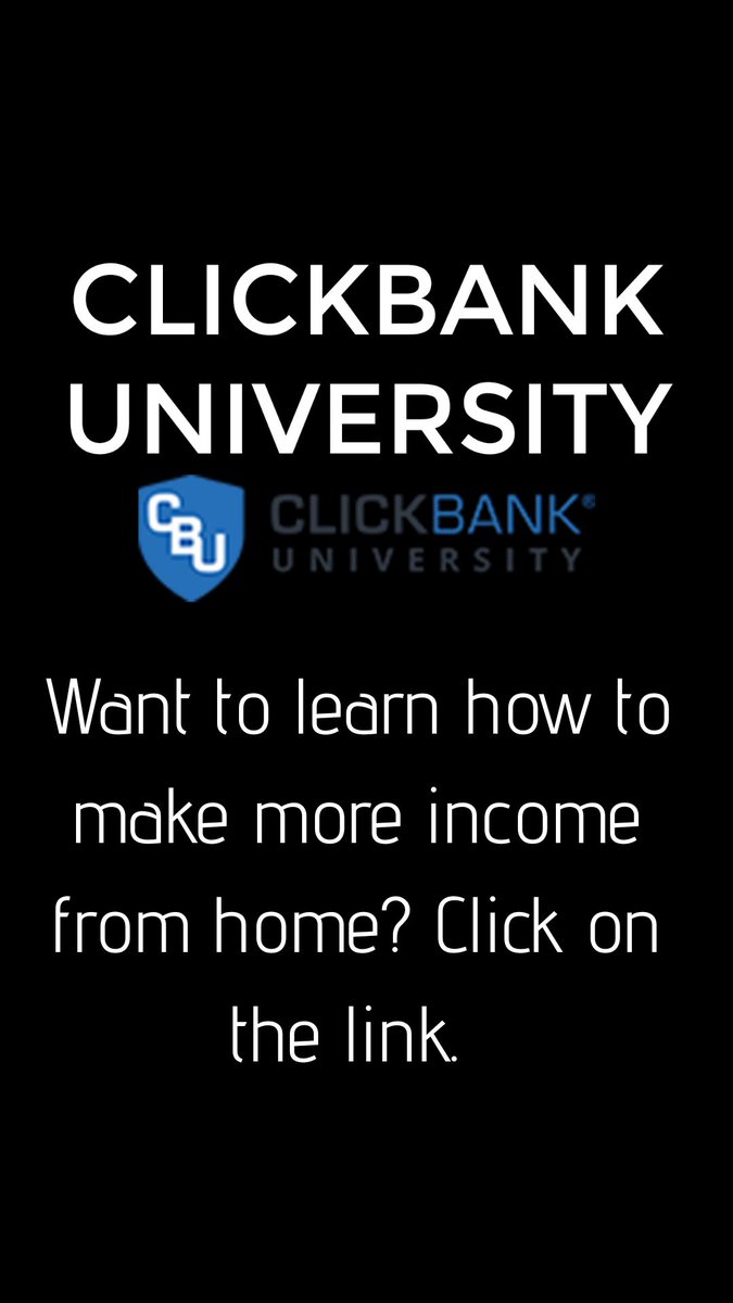 hollywoodAramis's tweet photo. Clickbank University is a great way to learn how to make extra money at home. Click on the link and learn to be an affiliate marketer. https://t.co/jiQZQaEsvz
#ClickBankUniversity #clickbank
#makeMoneyFromHome #makemoneyonline https://t.co/7KT2FoGdI5