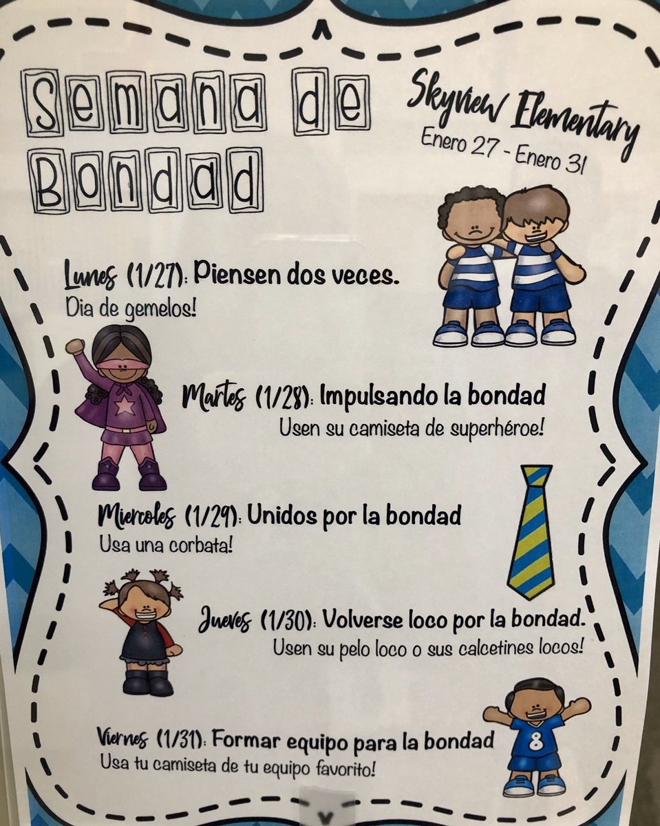skyview_pesd's tweet photo. Sky View students are gearing up for Kindness Week! We’ve saved the date and are ready to get our Kindness on!!! #SkyViewRocks #EaglesAreKind #KindnessChallenge #TwinDay #SuperheroTShirt #TieDay #CrazySocksCrazyHair #TeamJersey @PerrisESD @RCOE https://t.co/A9F9FSWQAB
