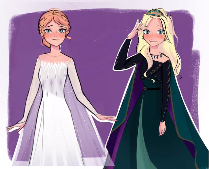 What if they swapped epilogue outfits?
#Frozen2 #Elsa #anna 