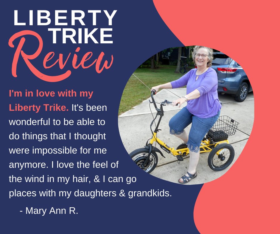 ElectricTrike's tweet photo. Family time is the best time &amp; Liberty Trike is helping Mary Ann achieve that but it’s also helped her by allowing her to ride a bike again!
Keep on Pedalin' Mary Ann!
#libertyelectricfoldingtricycle #freedomtomove #mobilityproblems
#ebikeschangelives #libertytrike #ebike #etrike https://t.co/NpxZWzyEt0