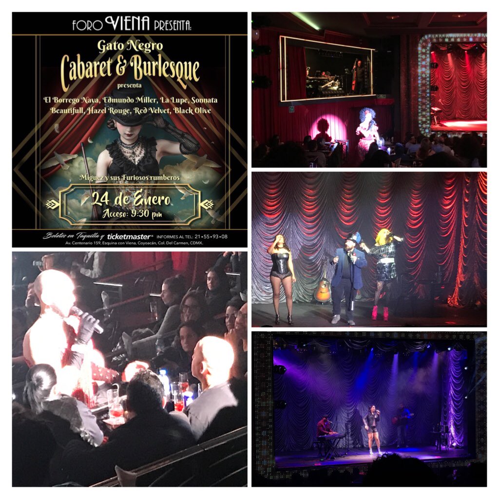 garfiasb's tweet photo. @AtraccionDep @ForoVienaMx @AlexyYas Éxito en el foro Viena de Gato Negro Cabaret &amp; Burlesque invitados especiales el dueto de pop Alex &amp; Yas https://t.co/VtRtRWXZwp