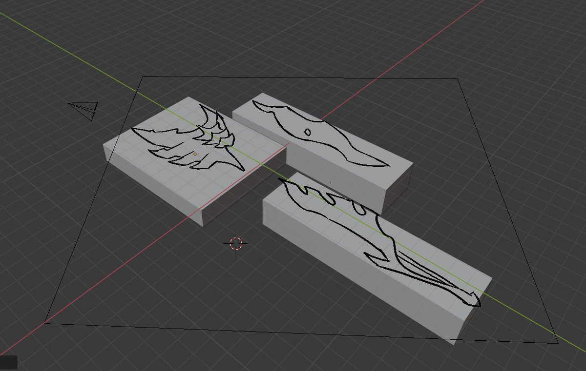 ReapMarv's tweet photo. Ich überlege gerade, ob es schlauer ist die Objekte per "3d sculpting" zu formen oder doch durch "plane shapes" zu bauen 🤔 #IceborneMods #Blender https://t.co/HEzQs6fRk2