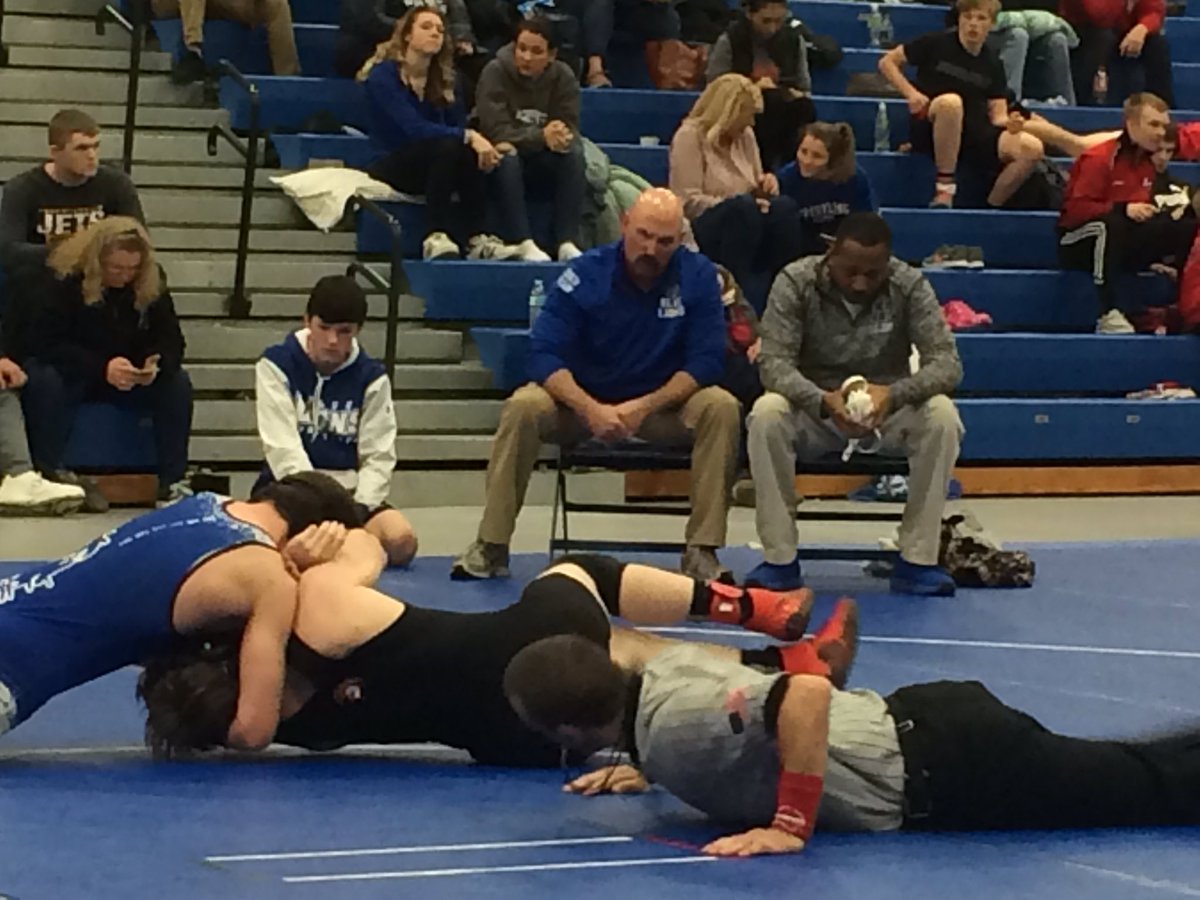 Senior Kalub Wilkerson wins by pin at the Washington C. H. Bracket Tournament. @WCHAD7418 <a href="/WCHSuper/">Tom Bailey</a> <a href="/WCHCS/">WCH City Schools</a> <a href="/WMSartroom119/">Tami Rose</a>