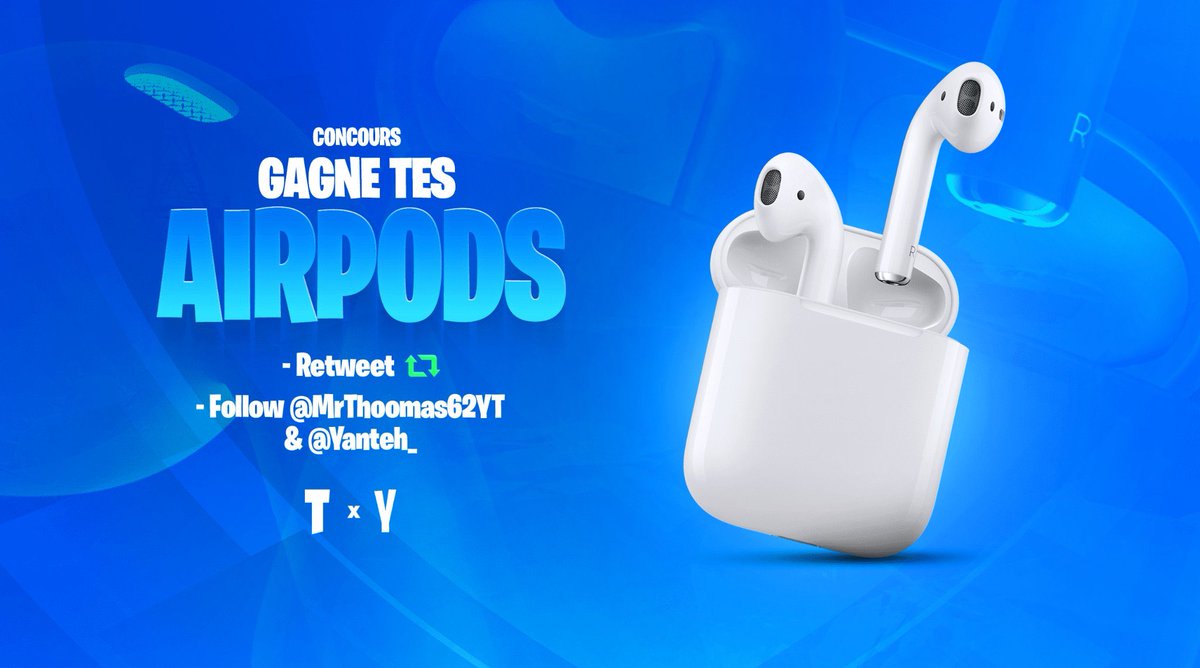 Yanteh_'s tweet photo. #CONCOURS 🎁 

Tente de gagner des AirPods 2 !

🚨RT + Follow (obligatoire)

👉@Yanteh_  
👉@MrThoomas62YT 

🚨 Active mes notifs 🔔 

Tirage durant la semaine ⏰ https://t.co/hyoOa3D8Jb