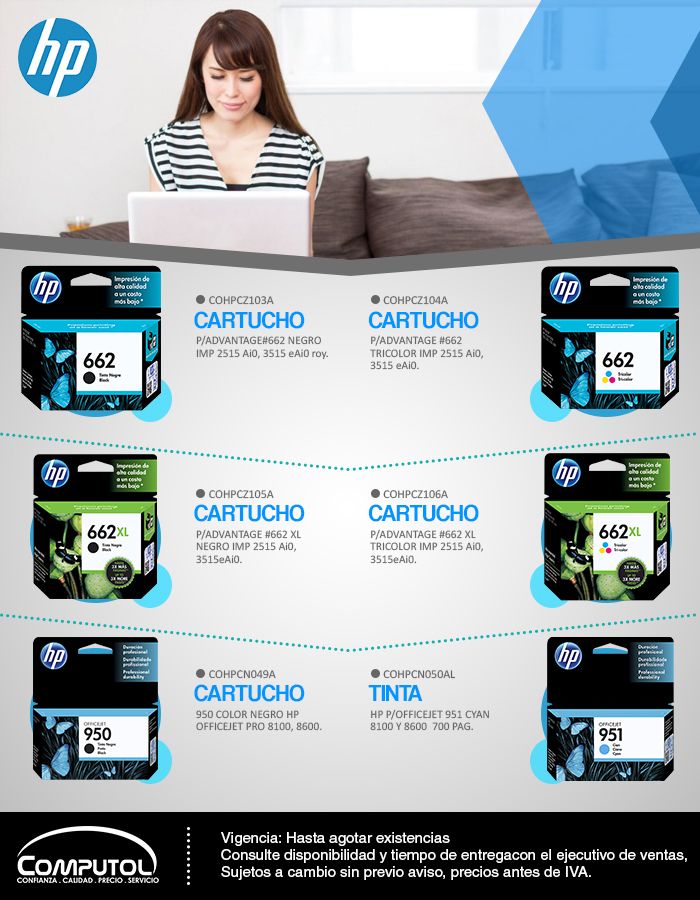 computolmx's tweet photo. Obtén impresiones de la máxima calidad con los mejores cartuchos #hp 🖨️
Mayor eficiencia y durabilidad ¡Garantizado! 
¡Adquiere los tuyos! https://t.co/rBhhsNE5zl