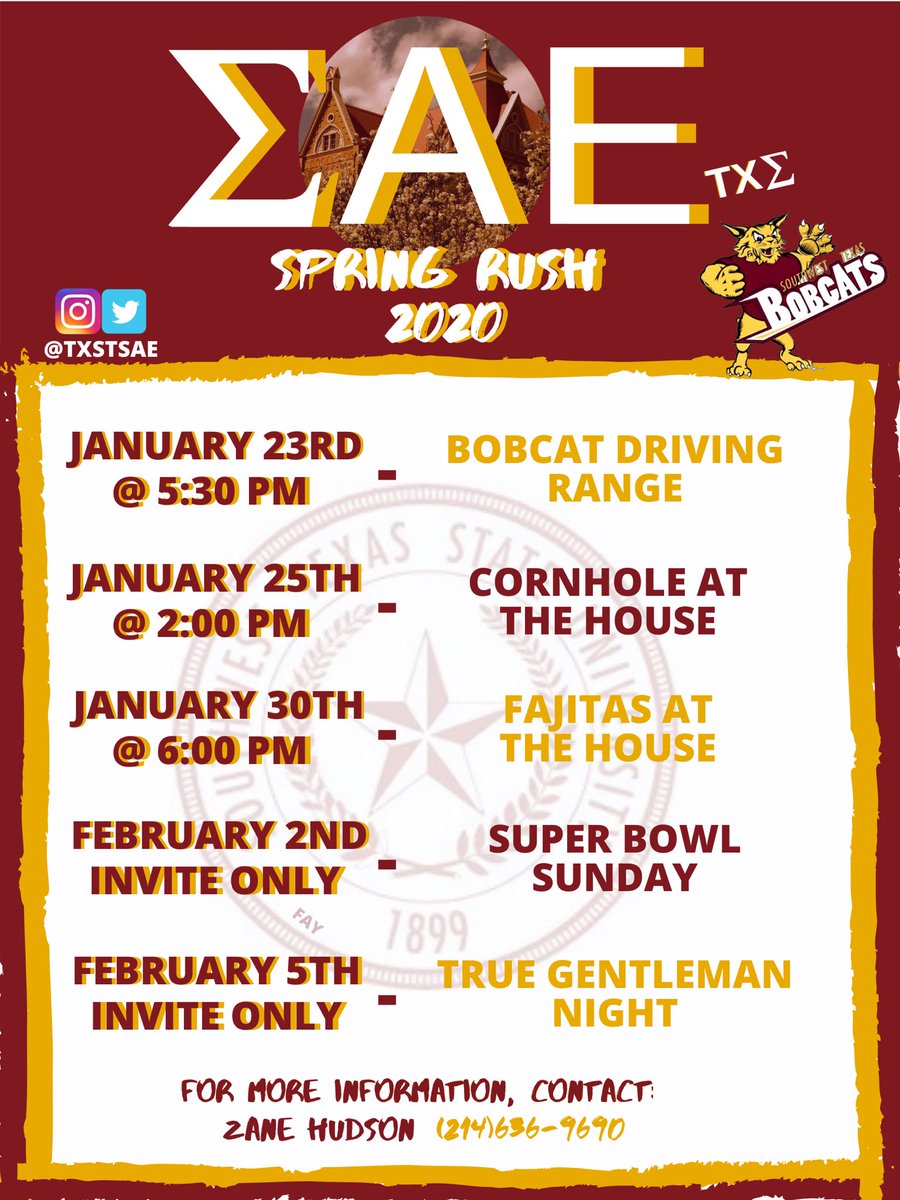 txstsae's tweet image. Our second rush event is today, come out to the house for cornhole at 2 PM and then join us at the @TXStateMBB game at 4! #RushΣΑΕ #TXST22 #TXST23