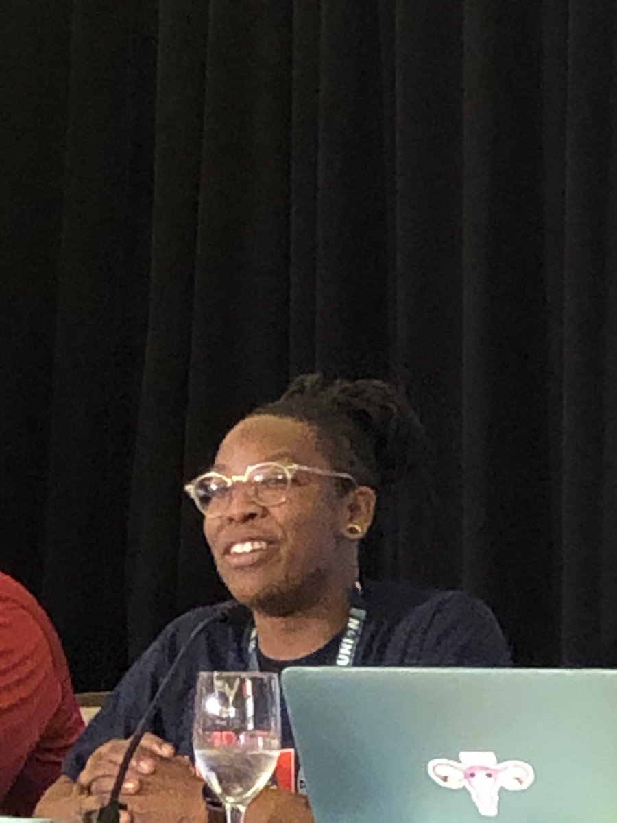 TexasAFLCIO's tweet photo. Charice Larson of #IBEW60, also sergeant-at-arms at #TxCOPE, shares her story about how #Union built her voice and power. She is part of amazing panel with Tevita Uhatafe of #TWU513, Traci Dunlap of #EducationAustin, Geronimo Guerra of #CWA6143 & Selena Xie of #CWA6914. #RiseUp https://t.co/i6Sn7MKB0b