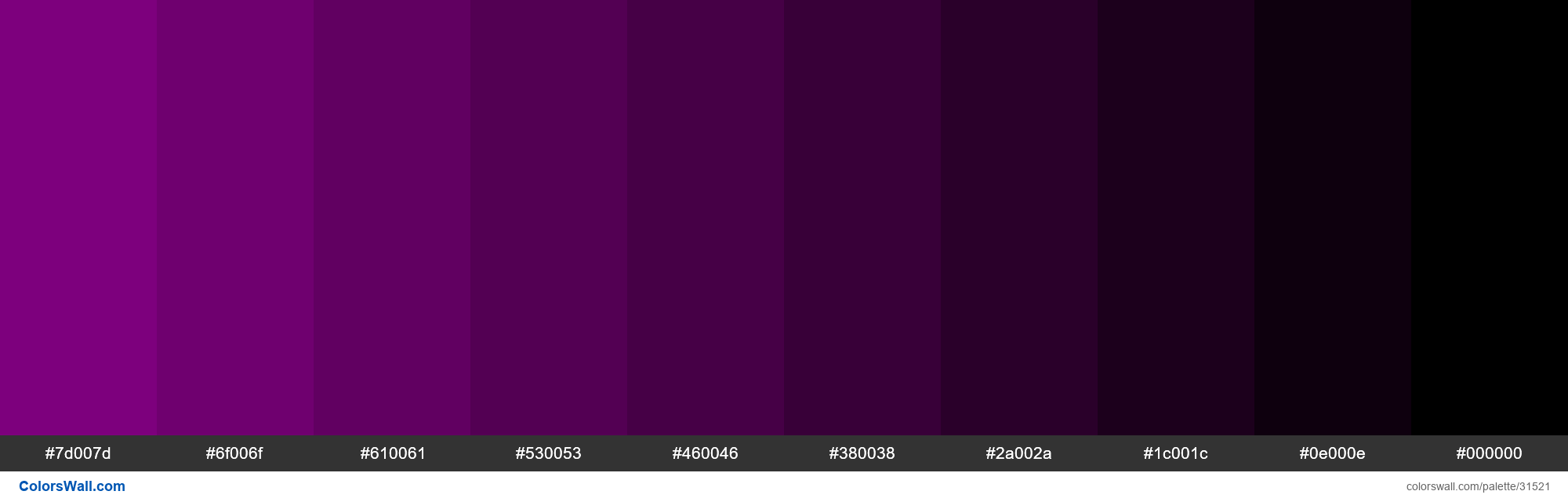 colorswall on X: Shades X11 color Dark Magenta #8B008B hex