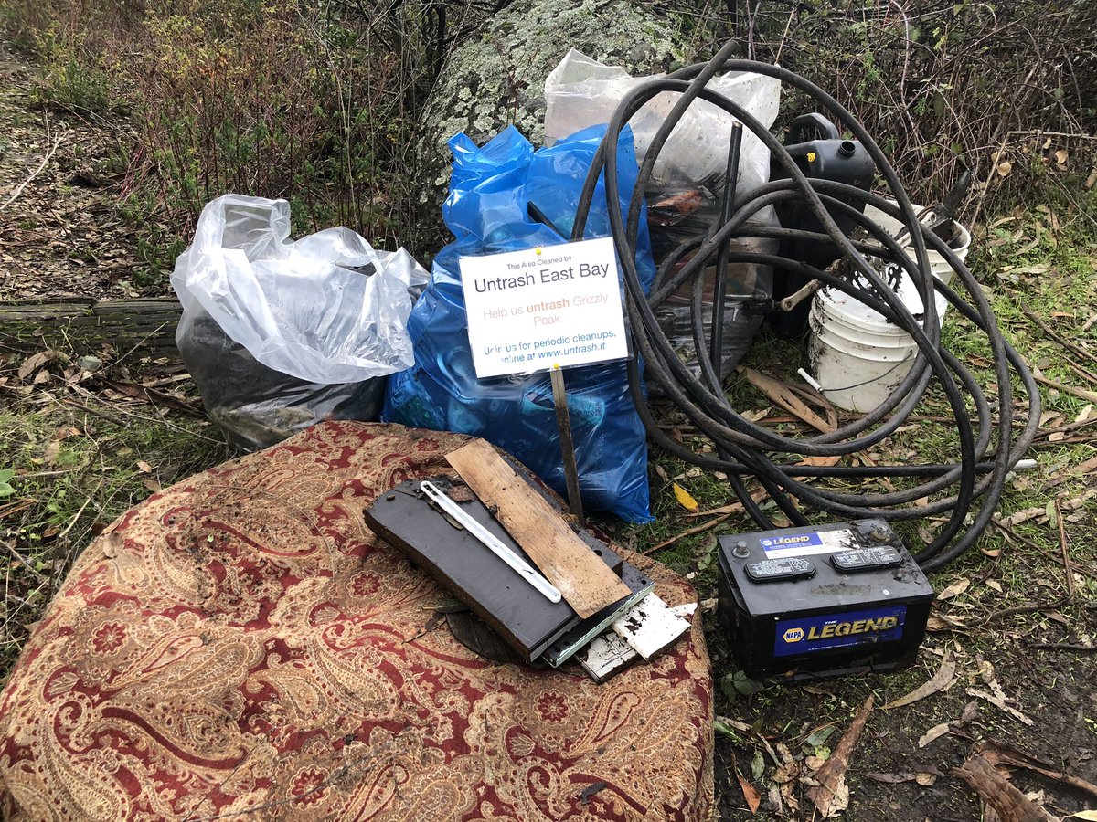 Worklogistics's tweet photo. #Untrash East Bay. Along Grizzly Peak road near the climbing rocks. #trashtag https://t.co/4Mn0N1OqdS