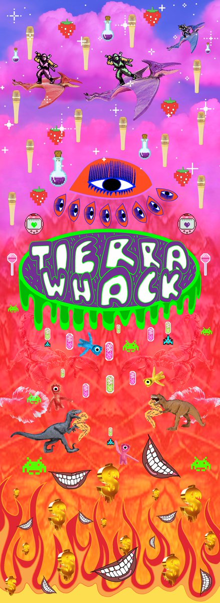 Fabric design for the What Whack Wears contest, the technic used to produce this piece were Adobe Photoshop and Adobe llustrator. I am taking complemets from each music video(smile, eyes, monsters, etc) showing her character and style @AdobeStudents #Contest #whackxadobe