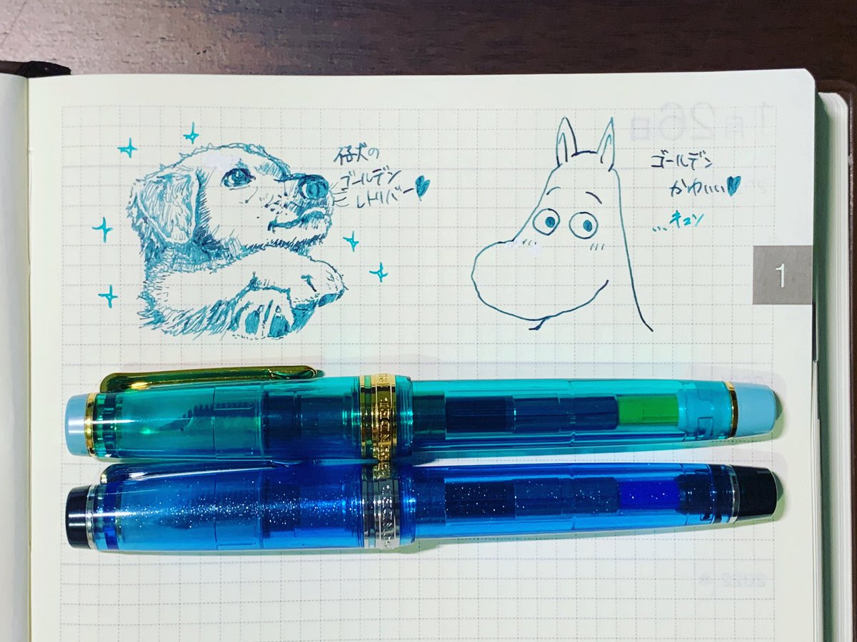 スエヒロ ダン らくがき 万年筆イラスト 万年筆インク 万年筆インクイラスト 絵日記 イラスト日記 Illustration Daily Fountainpen 手描きイラスト 手書き文章 万年筆 セーラー万年筆 ペン画 万年筆 文具店コバヤシ ゴールデンレトリバー