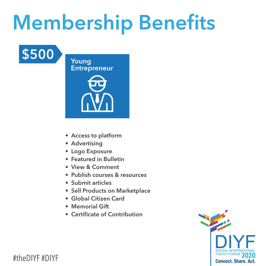 al_maimani_a's tweet image. أيضاً هناك نوعان من عضويات المساهمين وهما رواد الأعمال الناشئين والمساهمون من الشركات. أشكال أخرى من الشراكات الاستراتيجية مؤهلة للحصول على العديد من الميزات على أساس المساهمة المقترحة. للتواصل لاقتراح تعاون استراتيجي، يرجى التواصل بـ: partners@thediyf.org

#diyf #thediyf