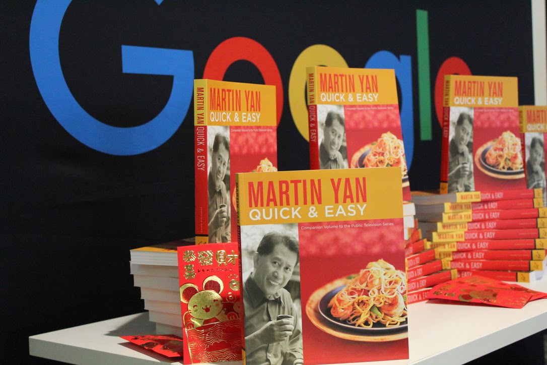 Display if Chef Martin Yan's book, "Quick and Easy."