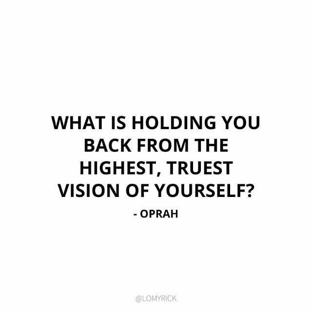 lo_myrick's tweet photo. Oprah, man. She just has all the best questions. This one is powerful because you need to (1) know what your highest, truest vision is for yourself, without limiting beliefs. And (2) have the awareness to know how you’re preventing or sabotaging yourself… https://t.co/D6PiSRXpCs https://t.co/GxEDjeUrZM