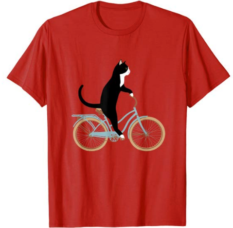 sketchpets's tweet photo. A cat on a bike! T-shirt available on Amazon: https://t.co/MHDvzSnO7G #Cat #Meow #Caturday #Kitty #Kittycat #Catofinstagram #Cutecat #Catoftheday #Kittylove #Pets #Catlover #Cutecats #Animals #CatOnBike #CuteAnimals #Amazon #funny #fun #novelty #backtoschool #SaturdayMotivation https://t.co/Z91uJDwAET