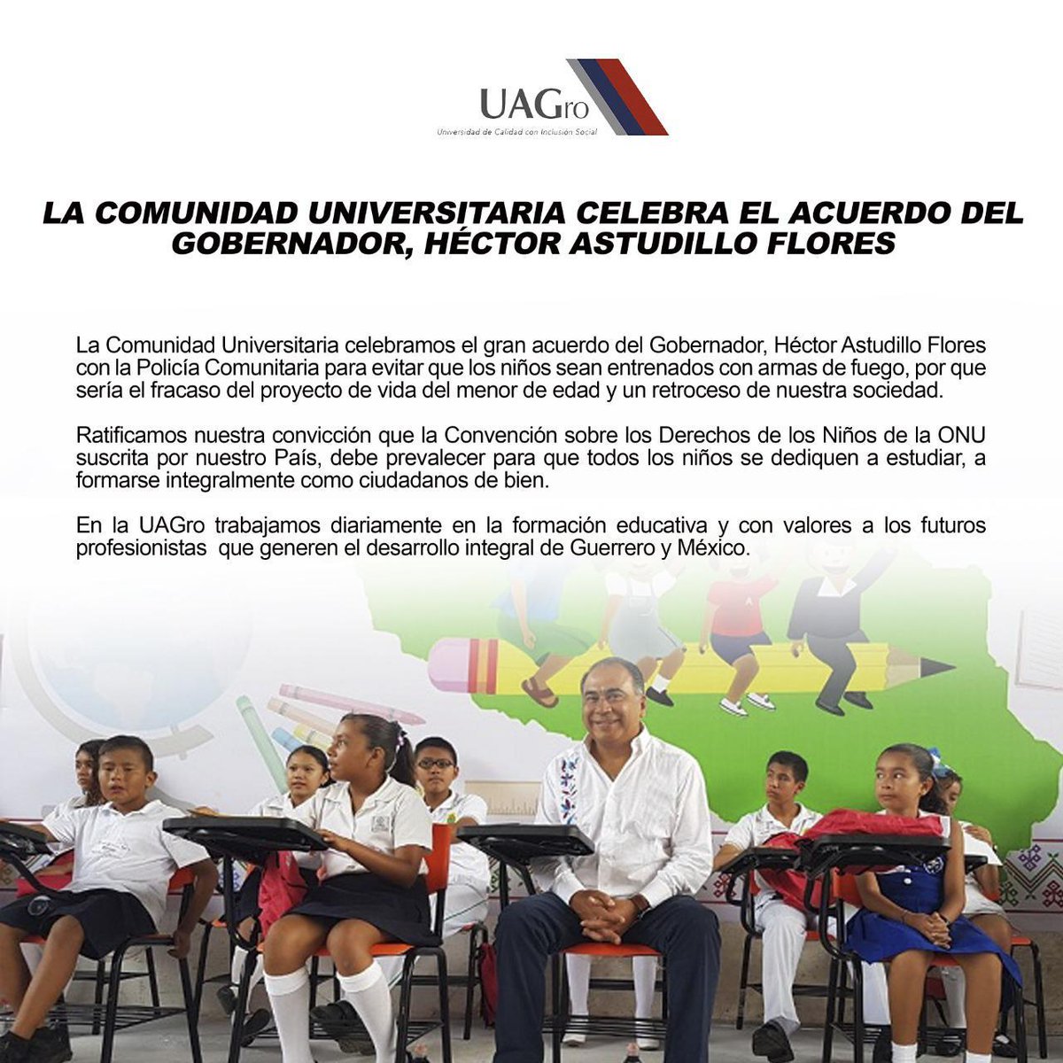 Con referencia al acuerdo del gobernador <a href="/HectorAstudillo/">HectorAstudillo</a>, la #UAGro Informa