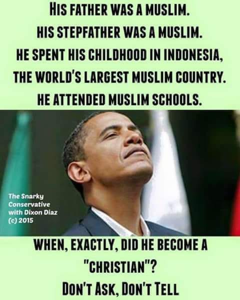 PatVPeters's tweet photo. Obama
#obamamuslim https://t.co/U7L6aQXbnv
