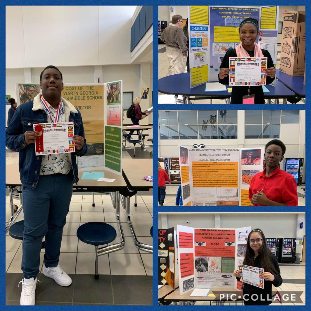 <a href="/ClementsMiddle/">CLMS</a> students represented us well today <a href="/NewtonCoSchools/">NCSS</a> SSfair. So Proud of our 8 participants!!