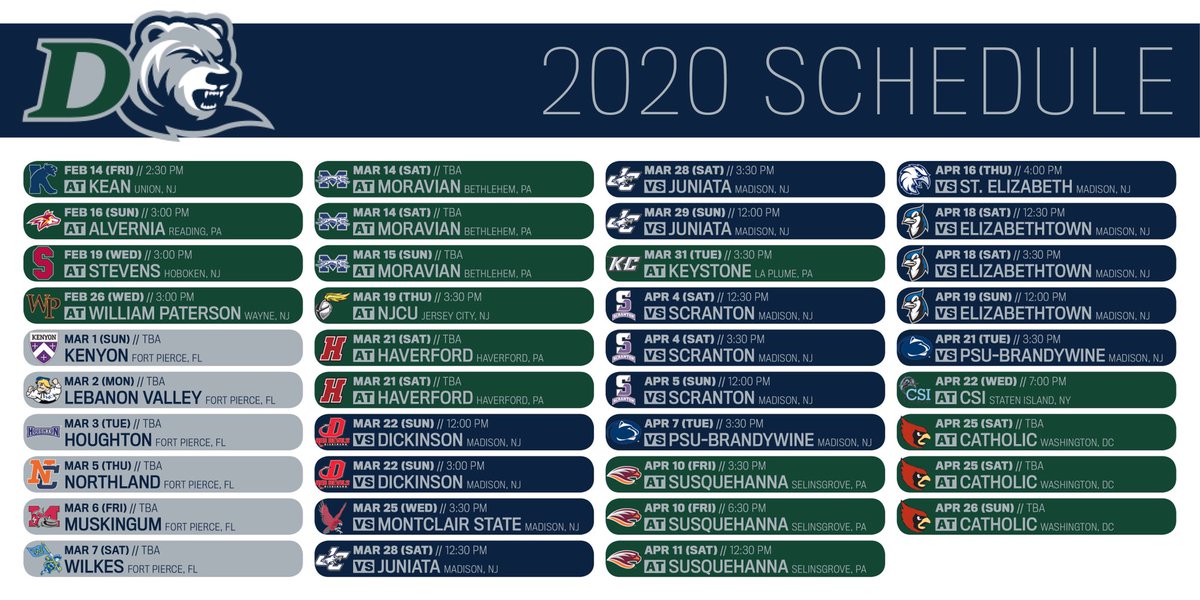 DrewUBaseball's tweet photo. Our 2020 OFFICIAL schedule is out! 

One goal. #RangerUp https://t.co/GyLk3J2NZ6